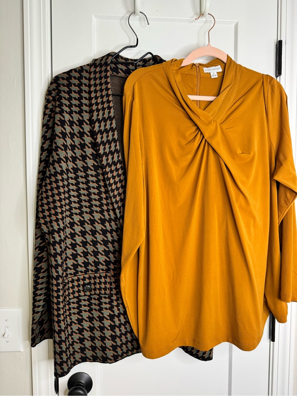 Susan Graver Caramel Twist Front Top - Picture 7 of 7